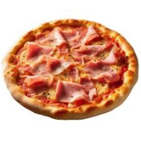 Tomatensaus, kaas en ham